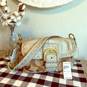 Coach Handbag Brown Signature CC